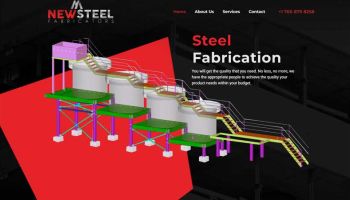 Steel Fabrication Website Template Graphic NEW