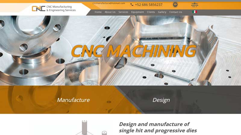CNC Machining Website Template MANUFACTURA